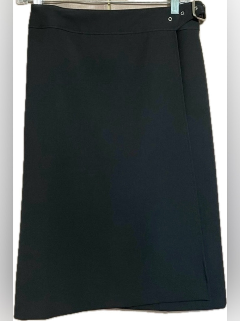 Briggs New York Elegant Black 12 Wrap Skirt GUC